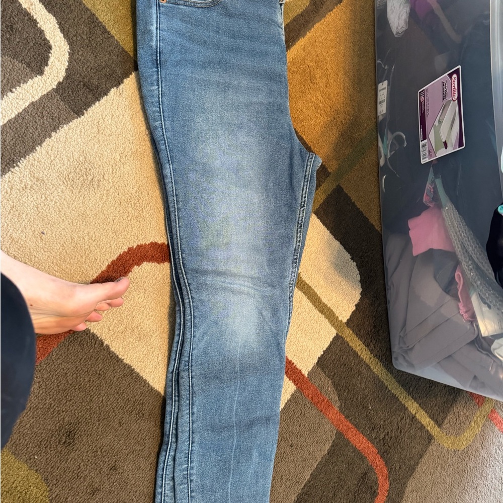 Old Navy Blue Skinny Jeans with Natural Fading